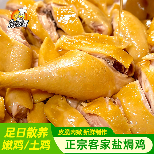 广东盐焗鸡整只鸡原味土鸡真空包装手撕鸡开袋即食老母鸡下酒菜