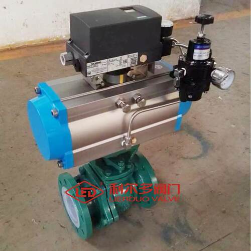 厂家直销Q641F46气动衬氟调节球阀气动衬氟球阀