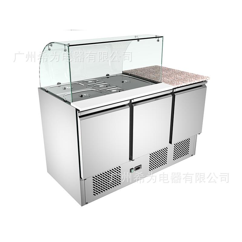 沙拉三明治披萨快餐展示制冷设备超市陈列柜冰箱保鲜