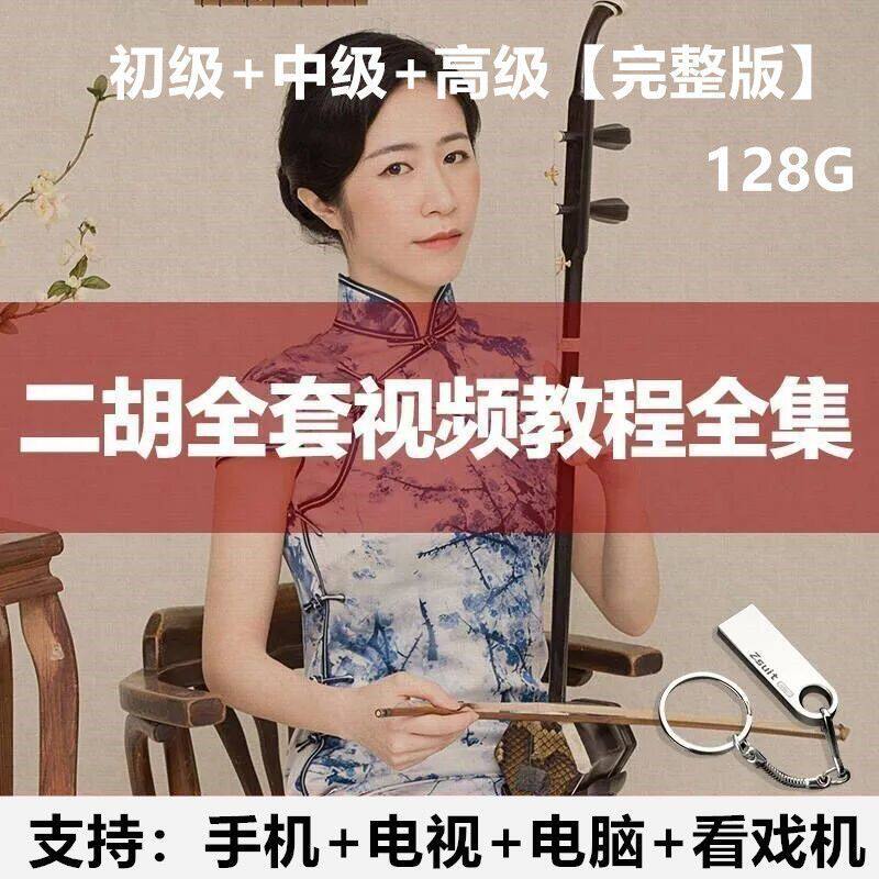 二胡U盘教程高清视频自学儿童乐刻录盘个性化服务