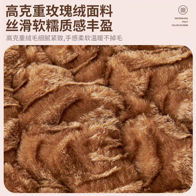 家用沙发垫加厚玫瑰绒实木沙发垫秋冬款防滑防猫爪沙发毛绒坐垫子