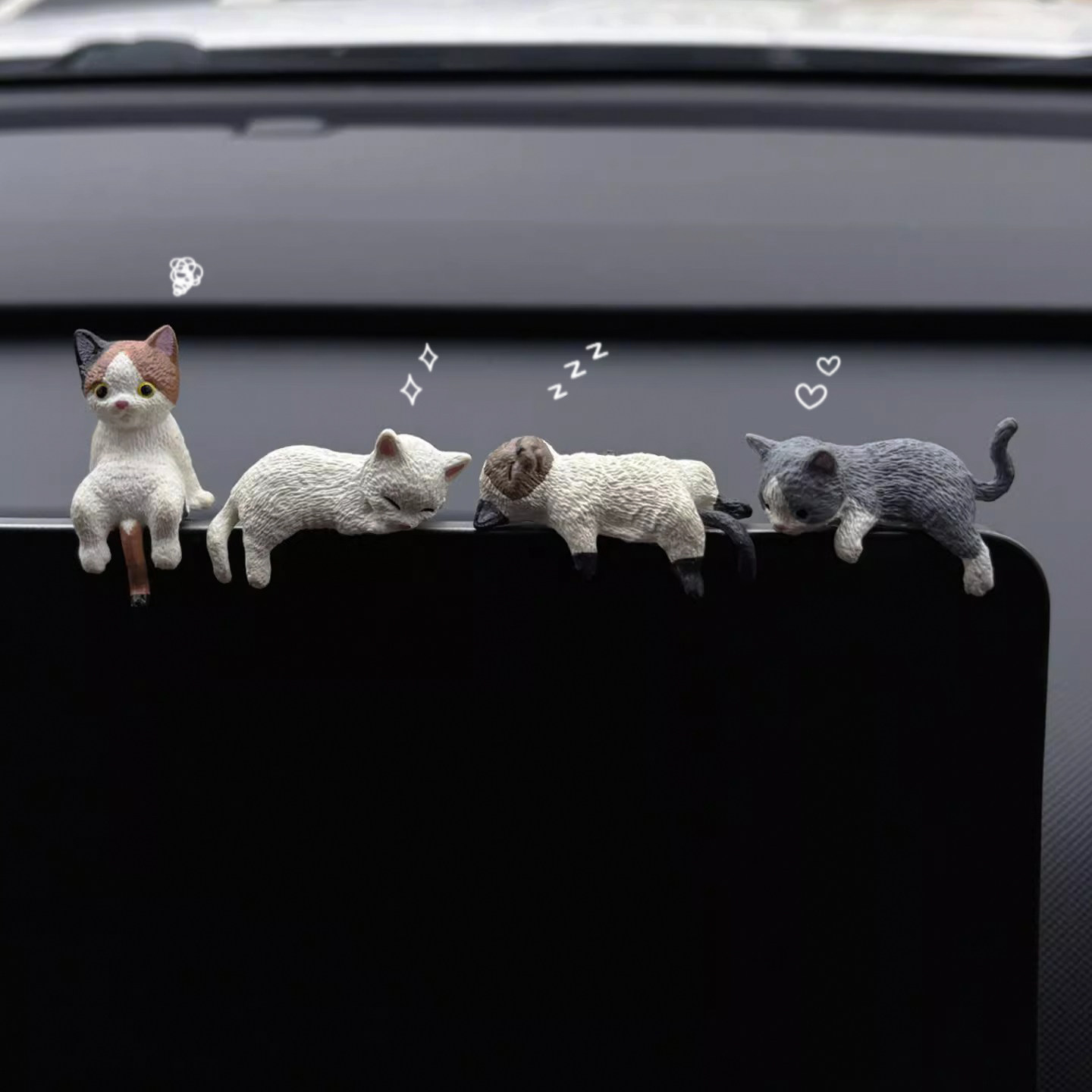 显示屏趴趴猫汽车屏幕趴趴摆件