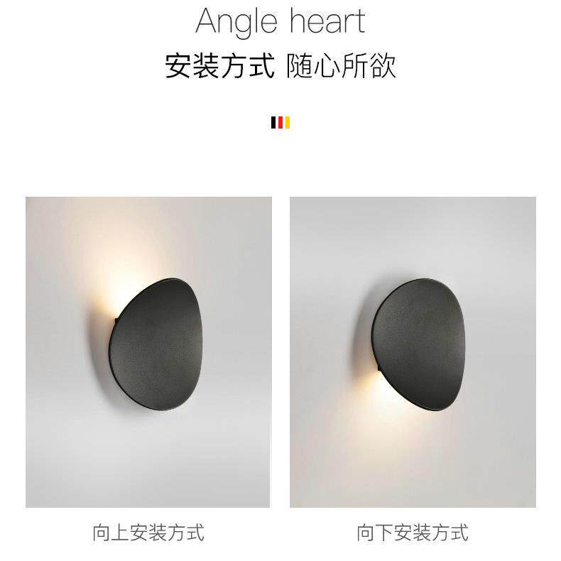 简约卧室床头壁灯圆形时尚创意过道灯现个性客厅墙壁LED走廊灯