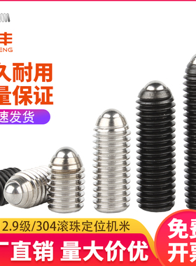 304不锈钢波仔螺丝 波珠定位珠波子钢珠紧定弹簧球头柱塞机米螺钉