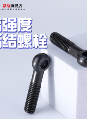 吊环螺丝活节螺栓活结螺丝加长鱼眼带孔高强度GB798 M6M8M12M36