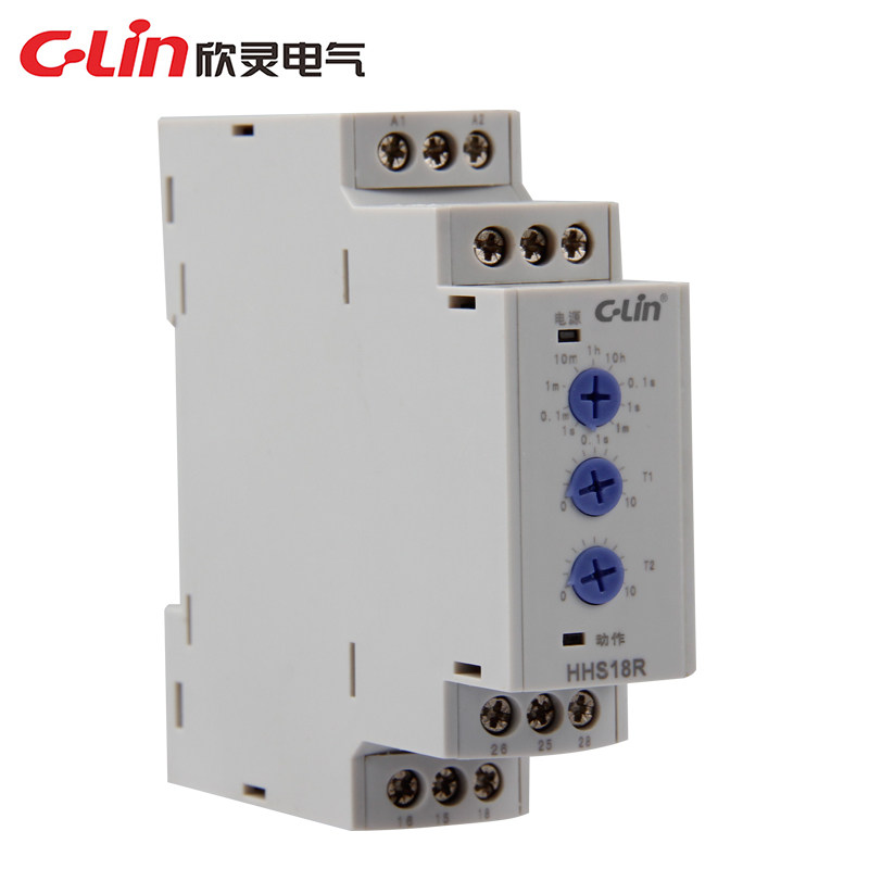 正品欣灵牌HHS18R双设定循环时间继电器小体型导轨式AC220V DC24V