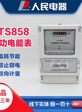 三相四线电表380V互感器式电子有功电能表 DTS858型人民电器