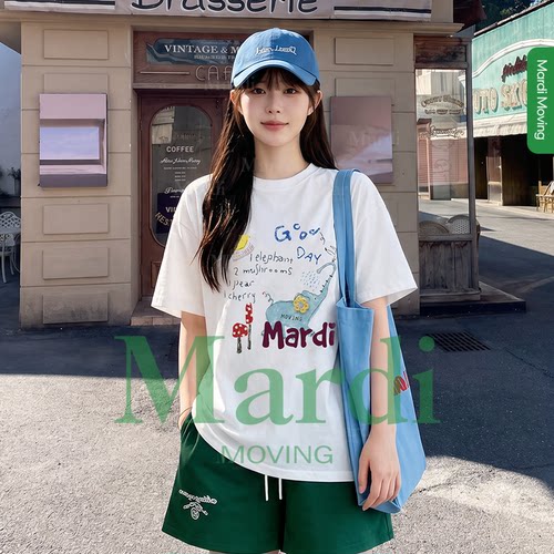 MardiMoving纯棉短袖女T恤