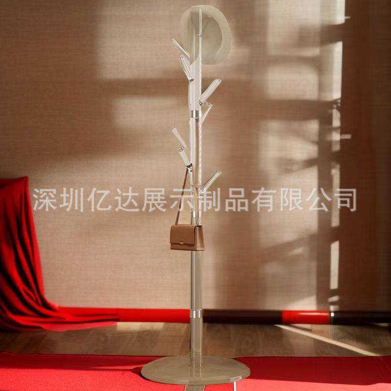 亚克力透明家用个性创意落地式收纳办公两用简约现代衣架