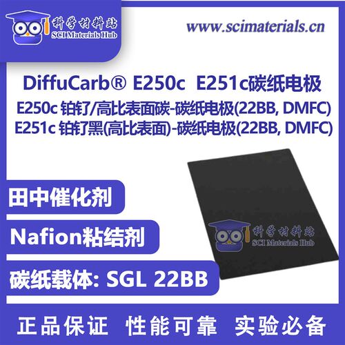 DiffuCarb E250c E251c 田中铂钌 碳纸电极 甲醇燃料电池 DMFC