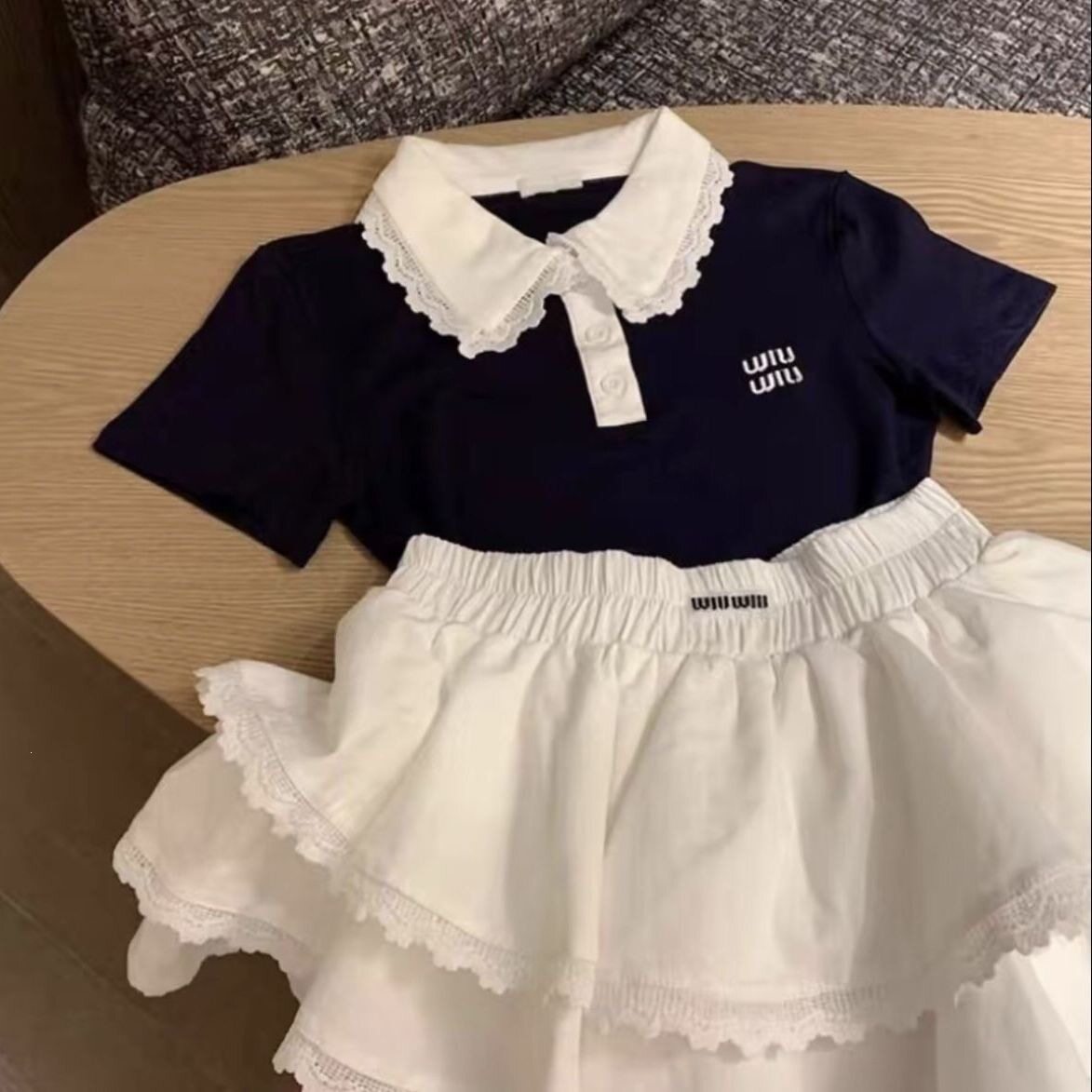 女童夏套装新款女孩夏季蛋糕裙两件套大童女装学院风裙子夏装