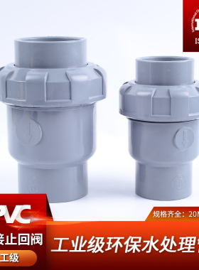 CPVC止回阀球型单向阀止逆阀止水阀美标国标单活接胶粘耐高温酸碱