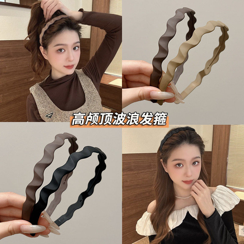 高颅顶洗脸发箍女2025新款带齿防滑碎发固定神器头箍发卡头饰发饰