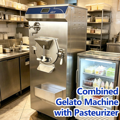 Gelato冰淇淋组合式冷冻机 硬冰机机 带巴氏杀菌器 用于制冷