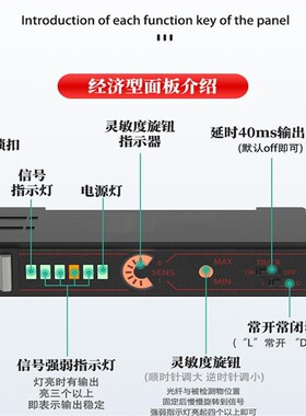 松蓝双数显光纤放大器光纤传感器SL-NA11漫反射对射光纤线耐弯折