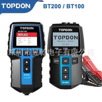 TOPDON BT200/BT100 Battery Tester Charging Cranking Test Too