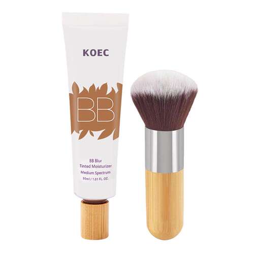 KOEC保湿遮瑕BB霜带刷子BB blur tinted moisturizer防水粉底液
