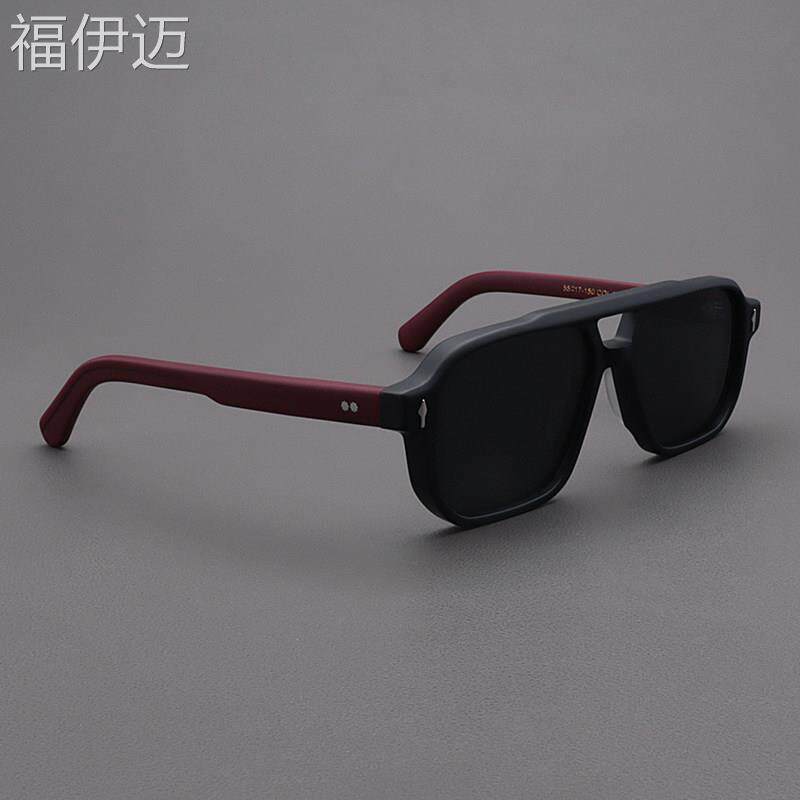 福伊迈MOSCOT LEMTOSH眼镜男复古哑黑框红腿大脸墨镜板材偏光太阳