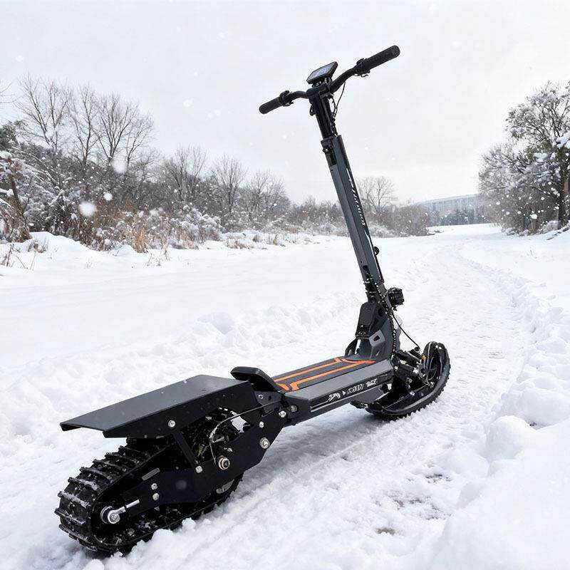 三合一雪地滑板车成人履带滑板车电动雪地滑板车滑雪车雪地摩托车