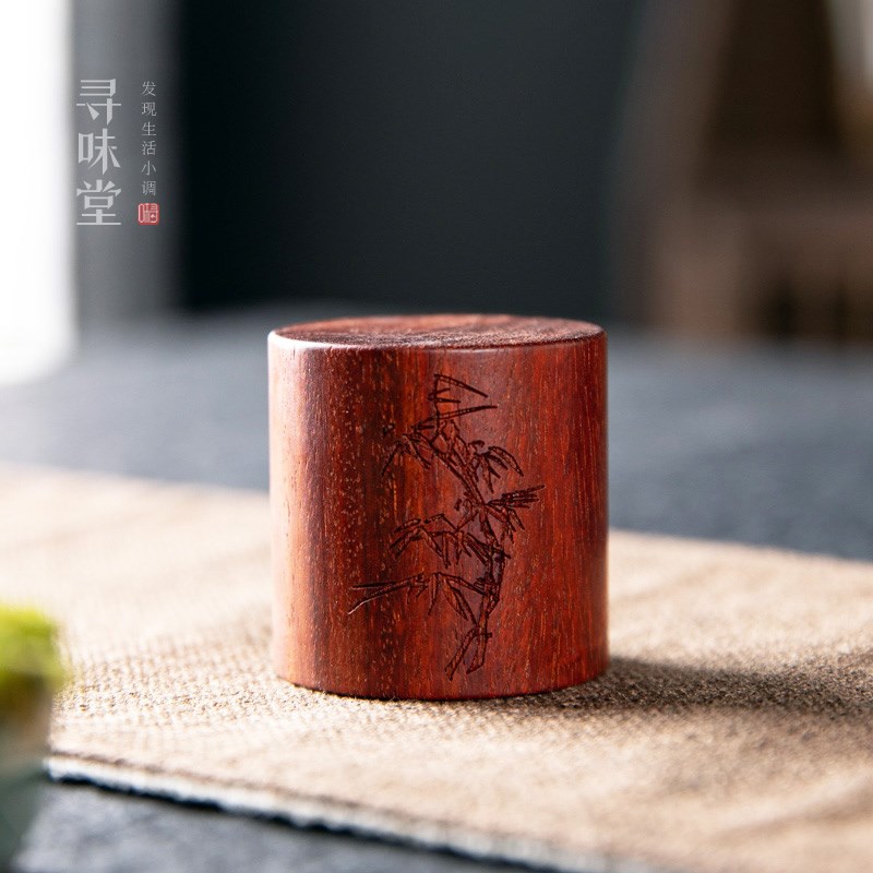 红檀木刻花盖置壶盖托实木盖架功夫茶具茶道配件茶室茶桌小摆件