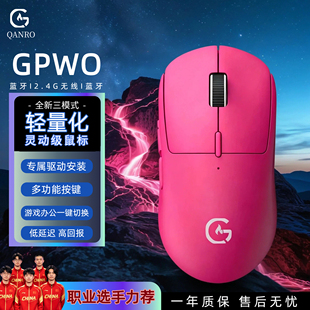 GPWO无线鼠标RGB网咖游戏蓝牙办公狗皮王2轻量化电竞吃鸡永劫专业