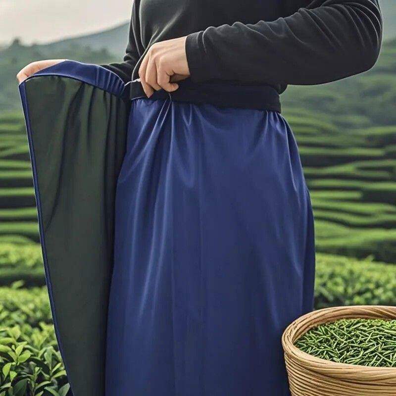 采茶围裙防雨干活防水裤裙男女一片式雨衣骑车采茶裤子防水围裙