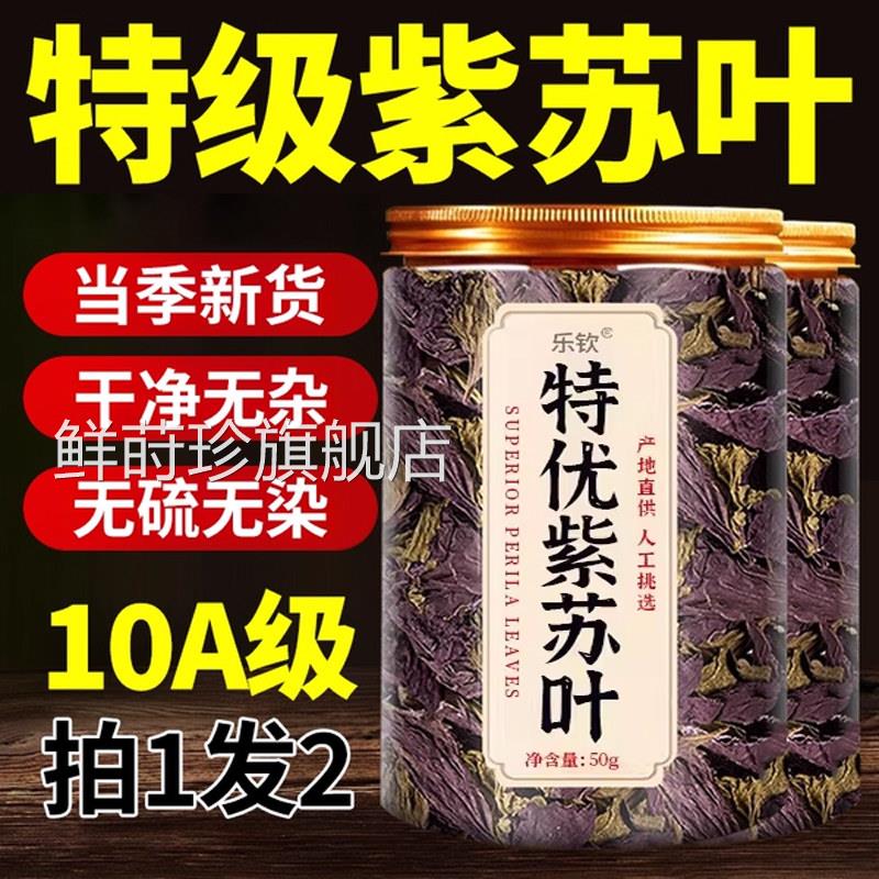 紫苏新鲜食用晒干紫苏叶叶中药房材功效与作用泡水喝官方旗舰店nn