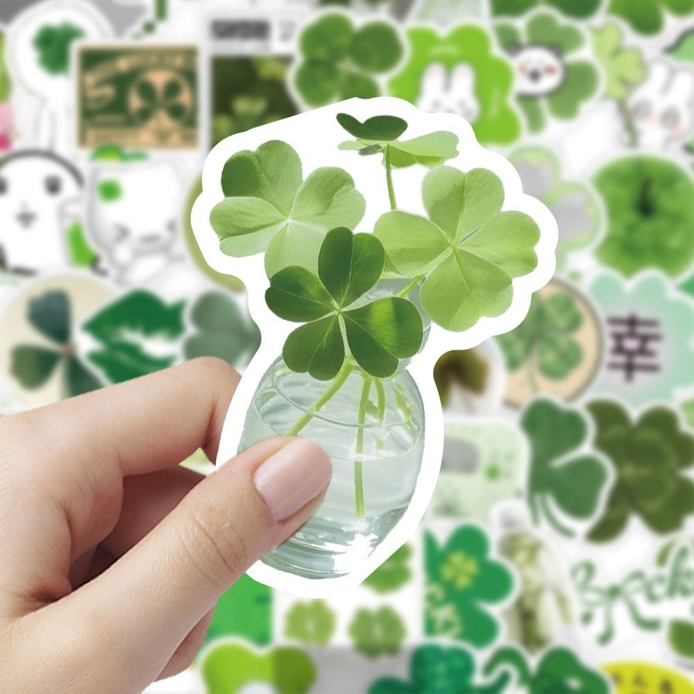 ins风幸运四叶草笔记本贴纸