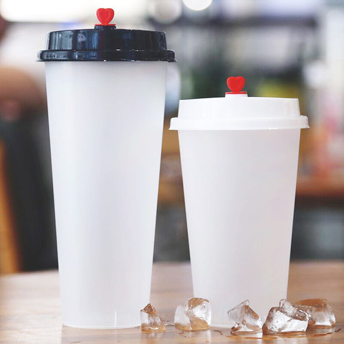 磨砂注塑杯 一次性加厚500/700ml奶茶塑料杯透明注塑光杯水果杯子