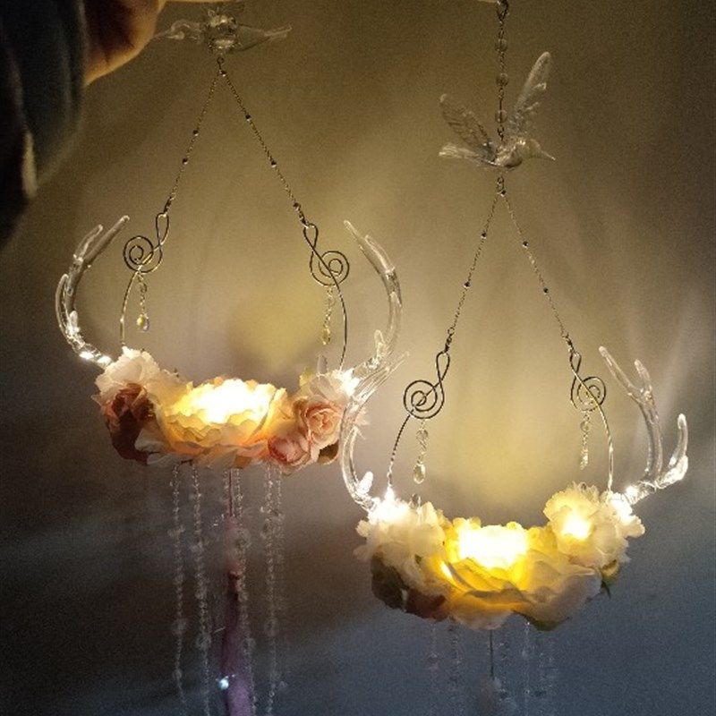 成品牡丹发光花灯古风灯笼宫灯舞蹈汉服配饰漫展中秋元宵节荷花灯图片