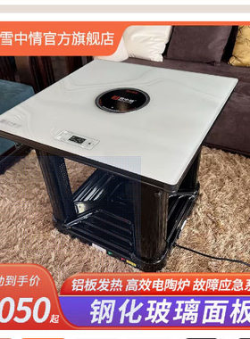 雪中情电暖桌电暖炉家用取暖桌多功能电烤桌正方形电炉桌烤火桌子