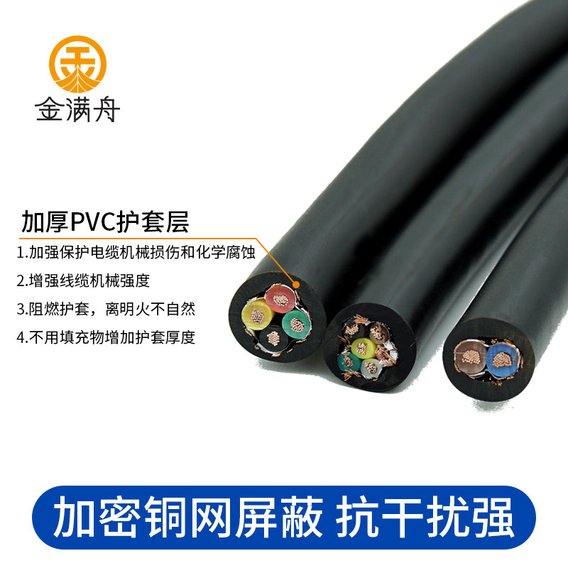 国标RVVP加密屏蔽网护套线二2芯*0.75 1.0 2.5平方音频信号控制线