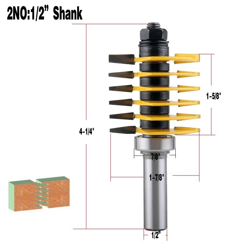 1/2柄 8mm柄全分体斜齿指接刀拼板刀雕刻机镂机铣刀