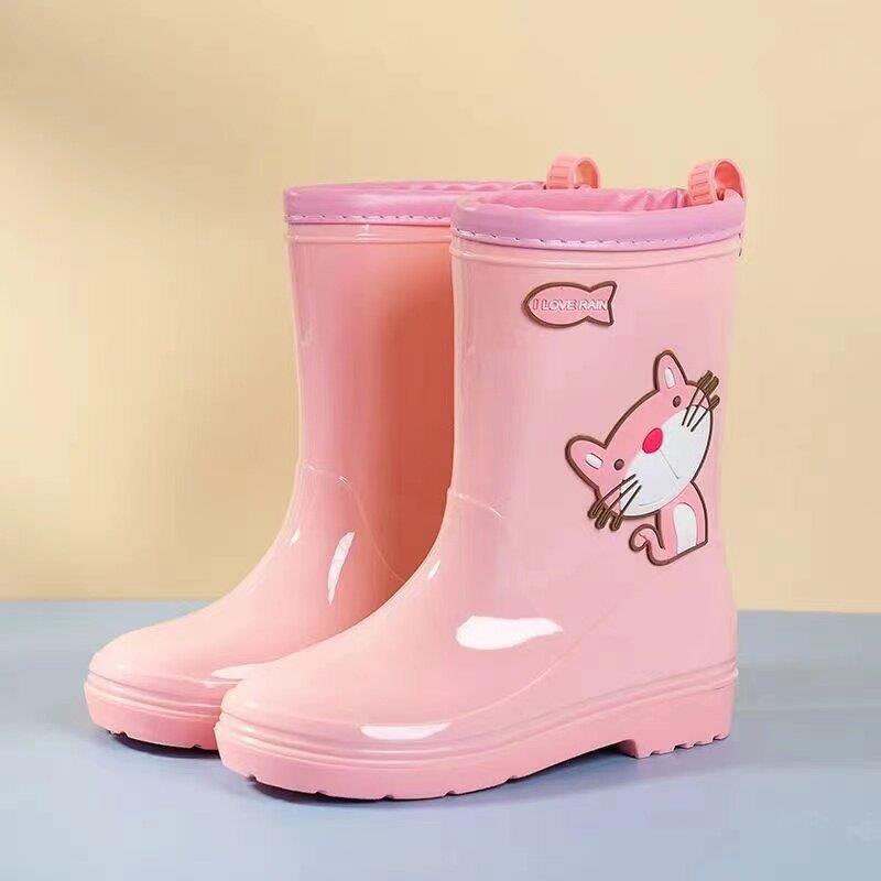 艾耀雨儿童雨鞋防滑环保学生防水鞋幼儿男女童中大童卡通雨靴保暖