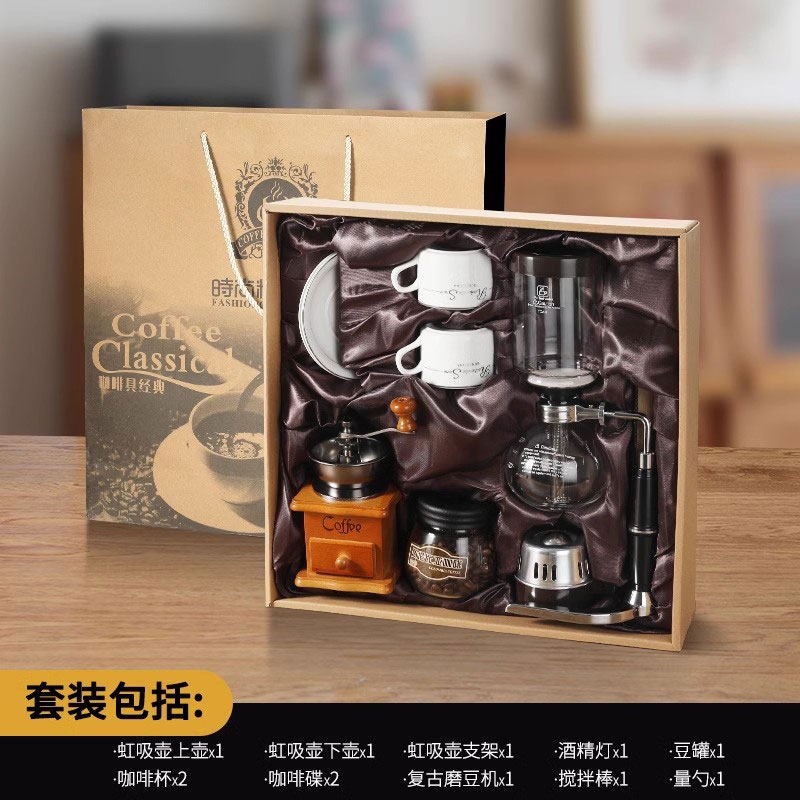 意大利虹吸壶虹吸式咖啡壶套装煮咖啡机家用咖啡蒸馏壶咖啡全套装