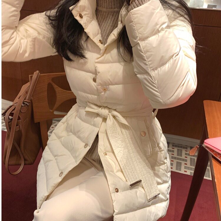 气质韩国Chic棉服系带修身面包服