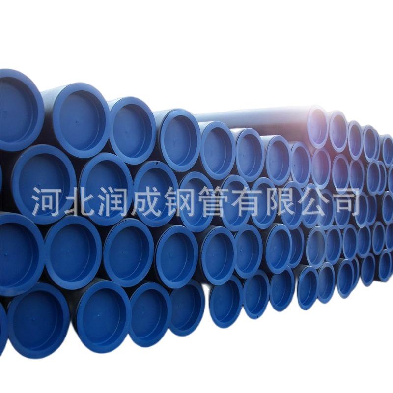 出口ASTMA106GRB无缝管内外涂黑色防锈漆坡口盖管帽