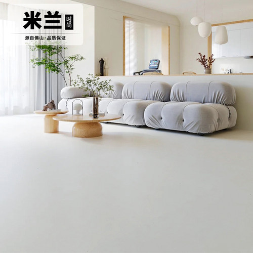 柔光客厅地砖750X1500大厅餐厅卧室奶白暖黄厨卫墙砖微水泥瓷砖