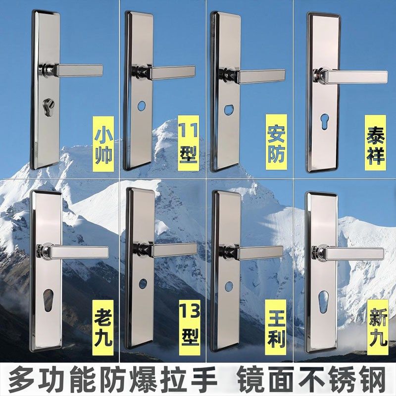 不锈钢防盗门把手大全盼盼春天美心日上小帅型泰祥艾维特拉手安防