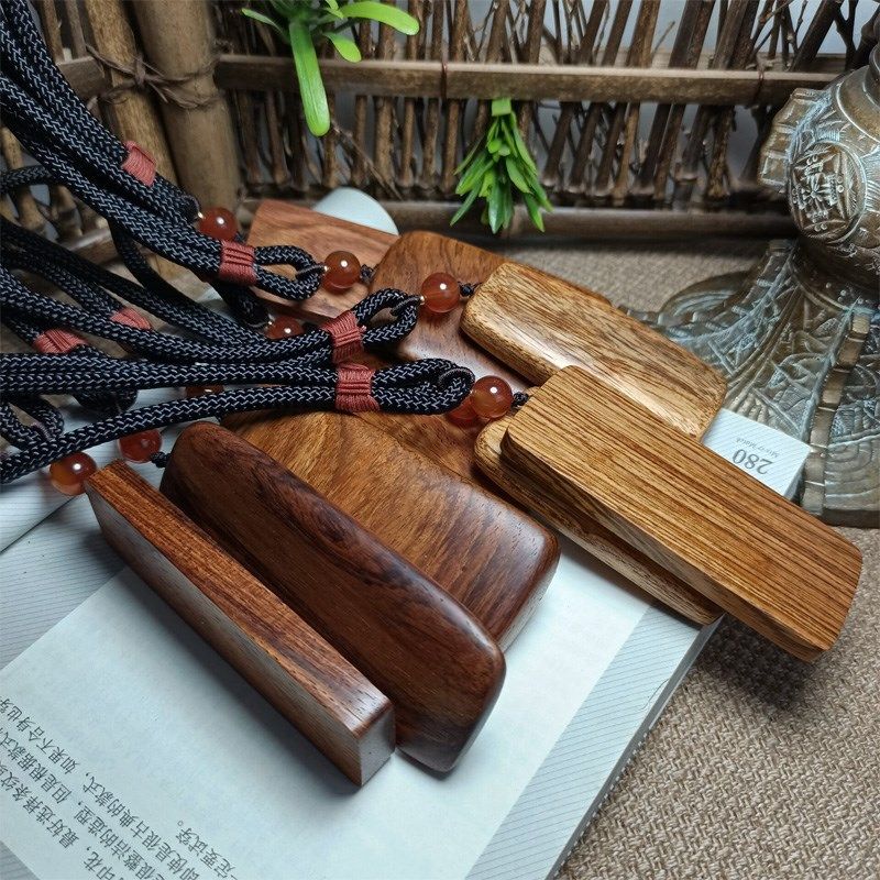 孤品 海黄手把件海南黄花梨原木无事牌鬼眼文玩把玩挂饰吊坠 保真
