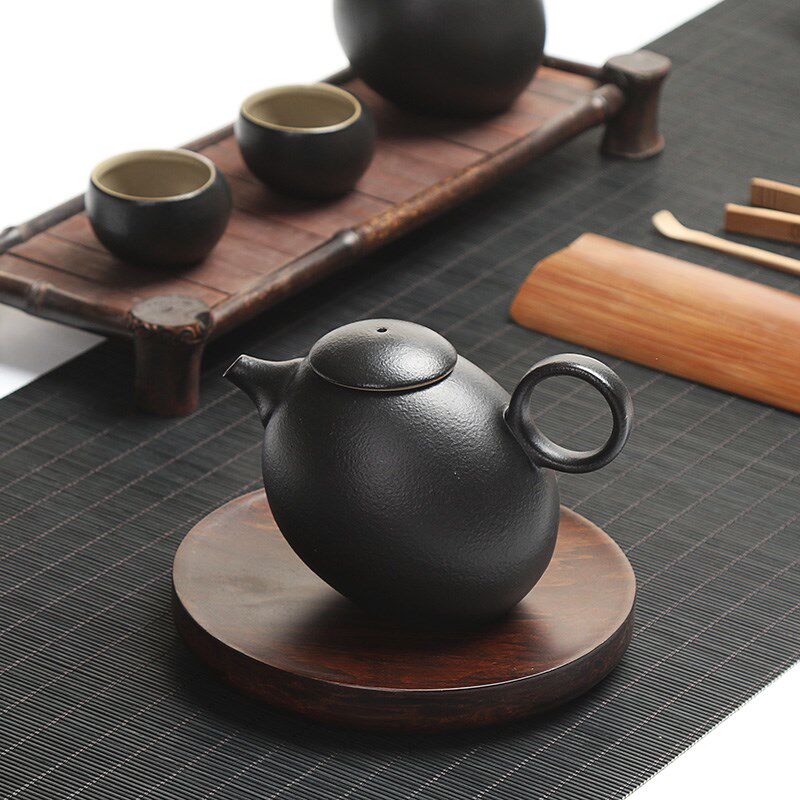鑫裕源陶瓷茶壶创意粗陶泡茶器黑陶普洱仿古大容量功夫茶具泡茶壶