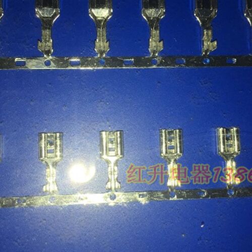 6.3插簧横带/接线压线端子 2500只/盘 连带横带 0.4MM 镀锡B脚