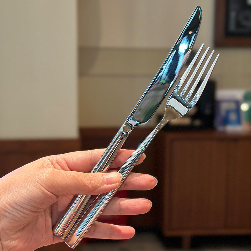 两件套装!304不锈钢西餐刀餐具刀沙拉叉子二件套牛排刀家用欧式