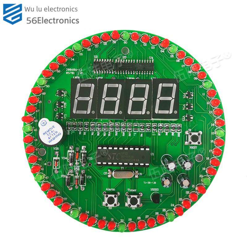 60秒旋转电子钟技能竞赛套件60装调焊接教学实训制作-56-136