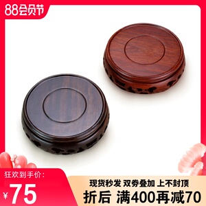 指间陶艺 黑檀木壶座 底座茶具架茶壶架壶托壶垫实木功夫茶道配件