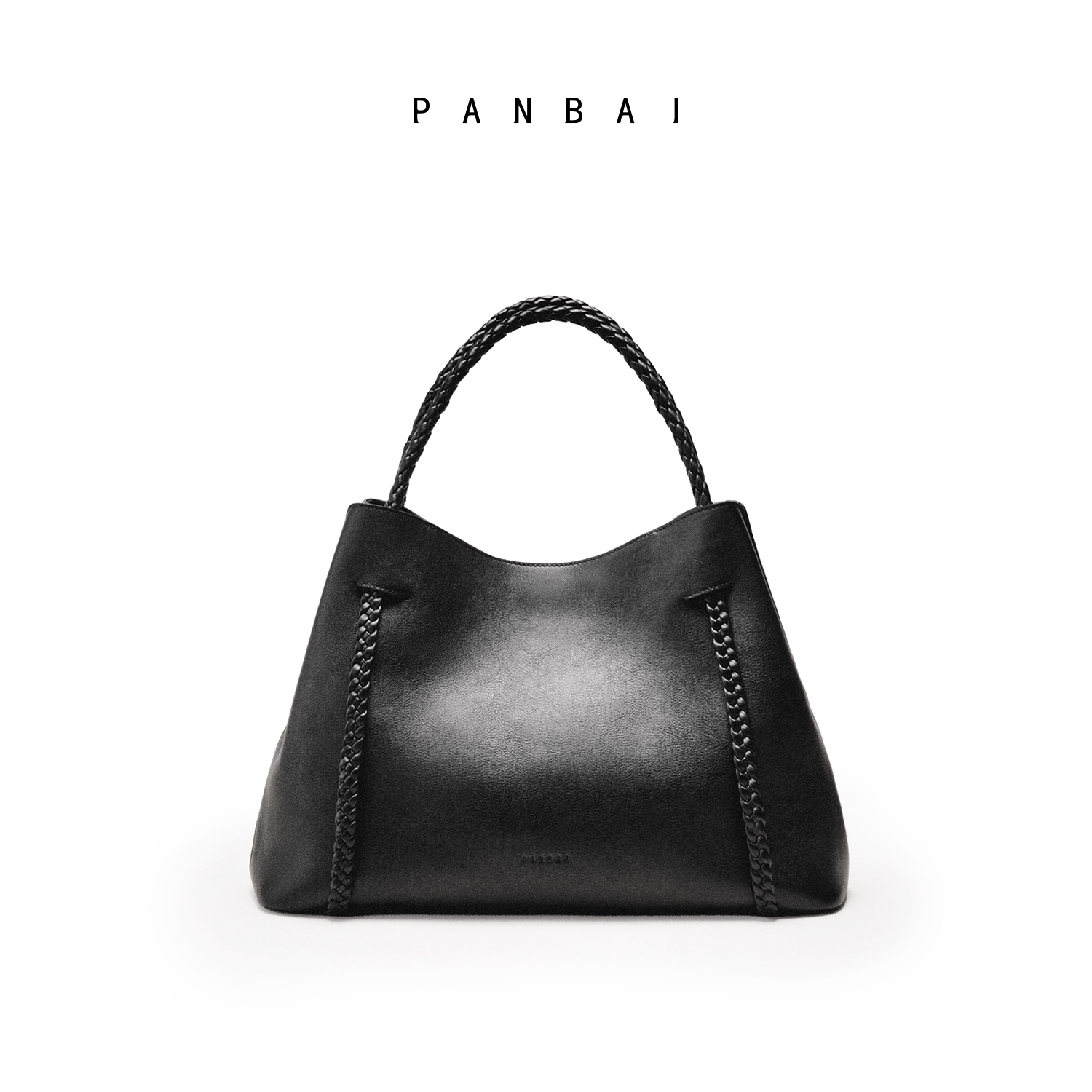 杜若溪同款 PANBAI 2026新款高级手工定制编织手柄女包Hobo单肩包