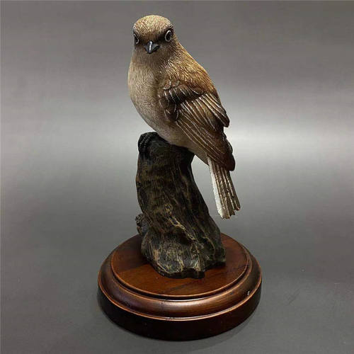 摆件树脂工艺品鸟类麻鸟花园庭院摆件客厅装饰乔迁新居开业礼品
