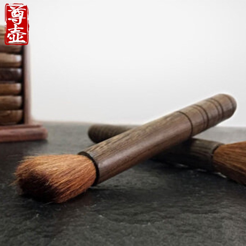 尊壶原木养壶笔功夫茶具茶盘刷子不掉毛茶刷扫茶笔壶刷