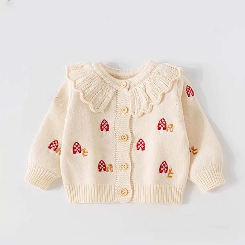 婴儿秋季毛衣开衫幼儿秋天针织衫线衣女宝宝衣服春秋外套