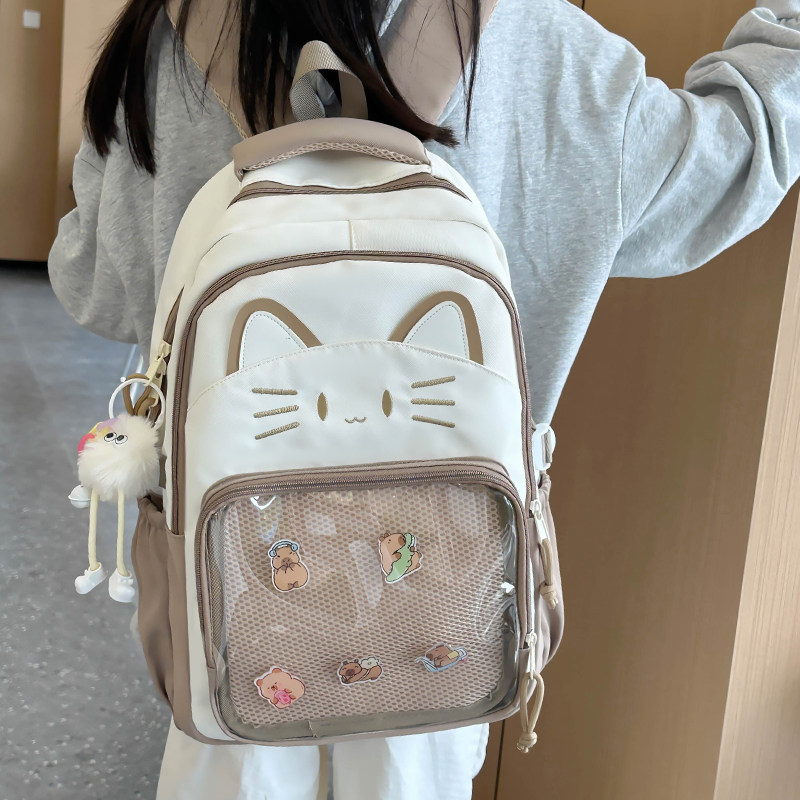 吧唧透明痛包女双肩包五